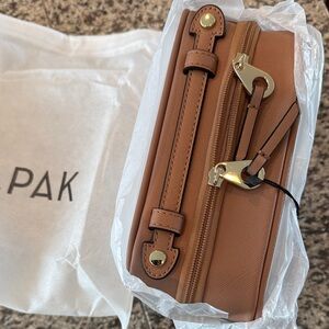 Calpak Mini Clear Cosmetics Case, Color :Camel